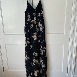 Black Floral Jumpsuit M